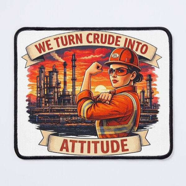 Item preview, Oil Refinery WE TURN CRUDE INTO ATTITUDE designed and sold by ryanapples2.