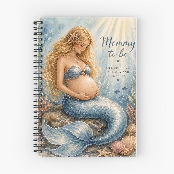 Item preview, Mommy to Be Blonde Mermaid Watercolor designed and sold by Bara Lune Design .
