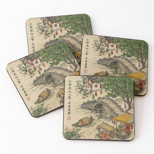 Item preview, Old Town River Scene Vintage Ink  designed and sold by eliramaison.