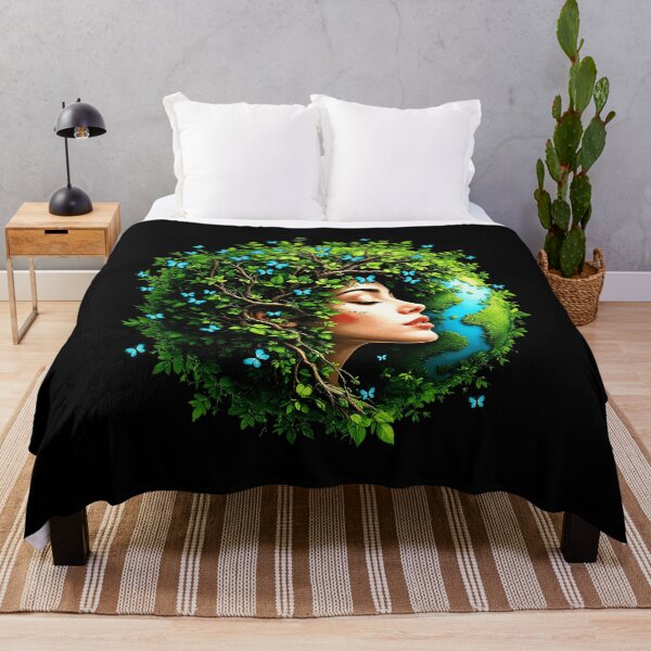 Item preview, Mother Earth Vintage Earth Day Nature Portrait designed and sold by zamiokaline.