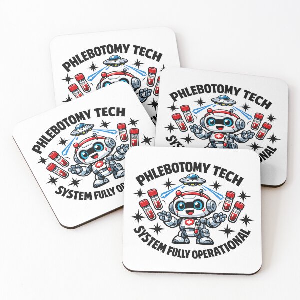 Item preview, Cute Robot Phlebotomy Tech Sci-Fi Chaos Sticker for National Phlebotomists Recognition Week designed and sold by ClinicalHubs.
