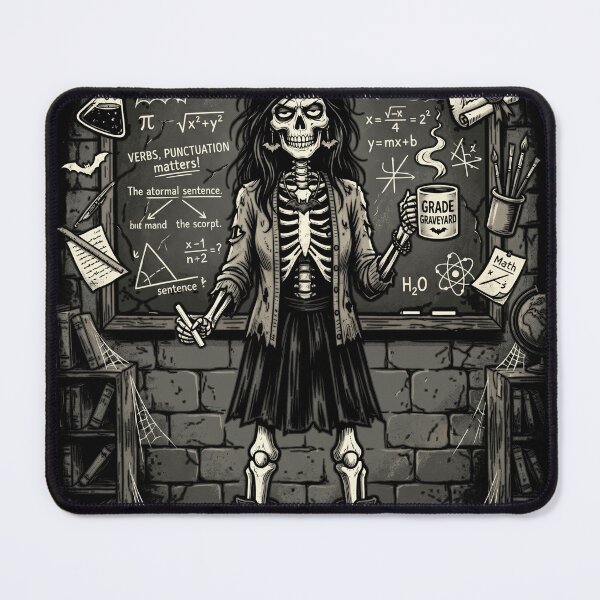 Item preview, Dead Tired But Still Teaching Funny Skeleton Teacher Gothic designed and sold by printedartgoods.