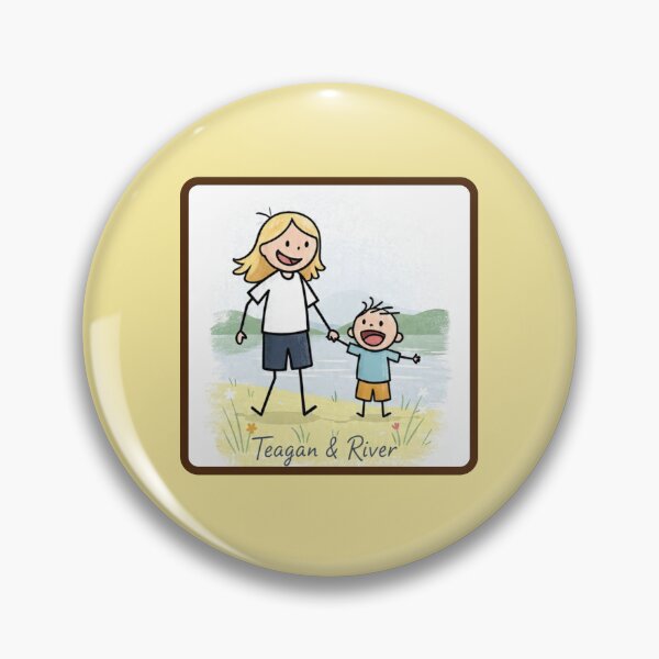Item preview, Teagan and River holding hands by the lake designed and sold by Rue Market.