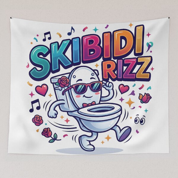 Item preview, modern aesthetics, skibidi, gen z designs, skibidi rizz designed and sold by TrueArtVibes.