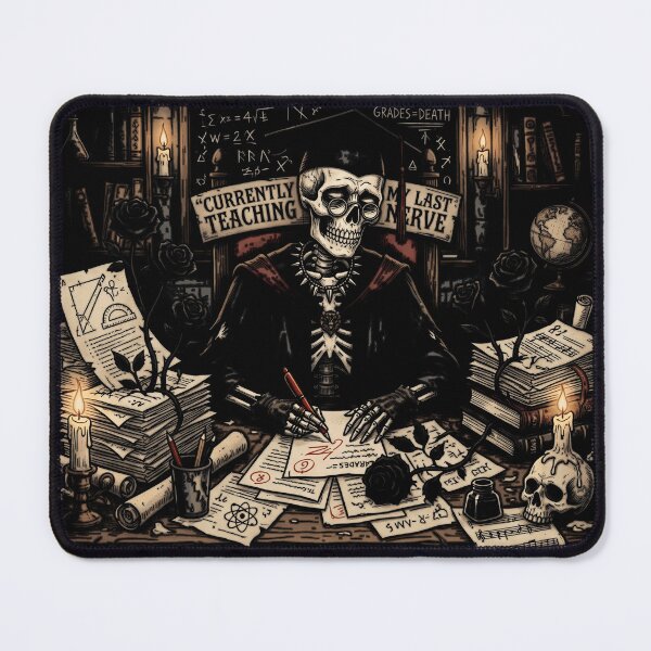 Item preview, Currently Teaching My Last Nerve Funny Gothic Skeleton Teacher designed and sold by printedartgoods.