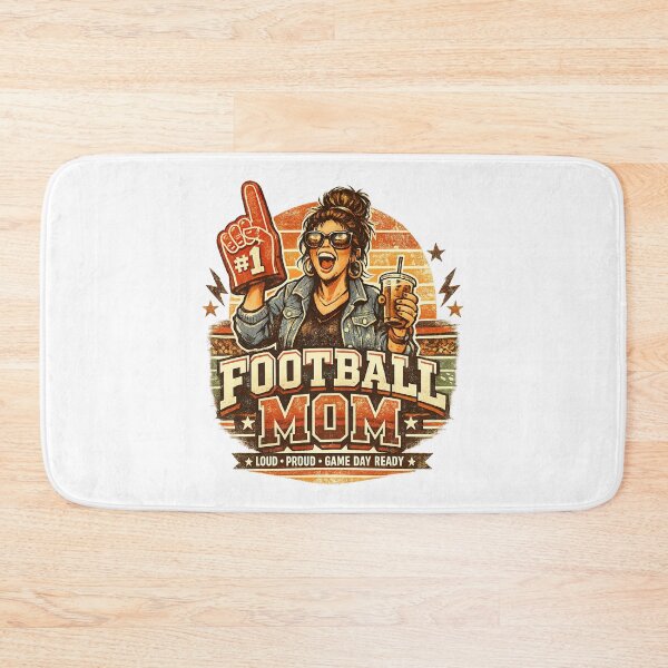 Item preview, Football Mom, Retro Vintage Style designed and sold by graphic-genie.