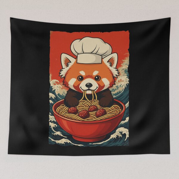 Item preview, Red Panda Ramen Chef Cute Japanese Style designed and sold by JordynLadukeg65.