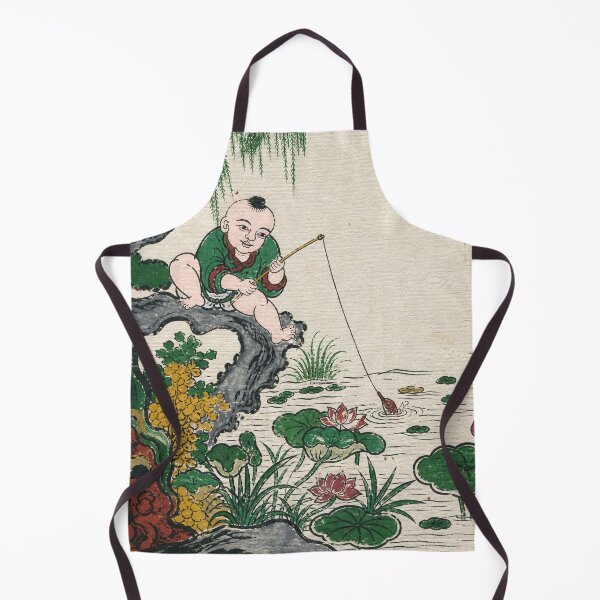 Item preview, Little Fisher Boy Traditional Garden Illustration designed and sold by eliramaison.
