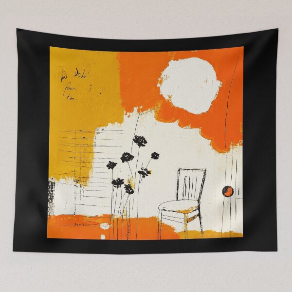 Item preview, Abstract Chair and Flowers Wall  designed and sold by Modaozushi216.