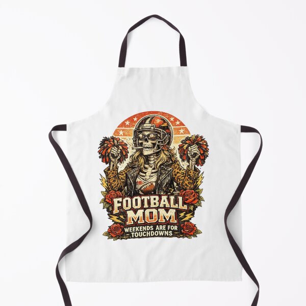 Item preview, Football Mom, Retro Vintage Style Skull Mom designed and sold by graphic-genie.