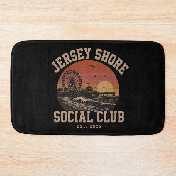 Item preview, Jersey Shore Social Club – Vintage Retro Sunset Tee designed and sold by JerseyGirls.