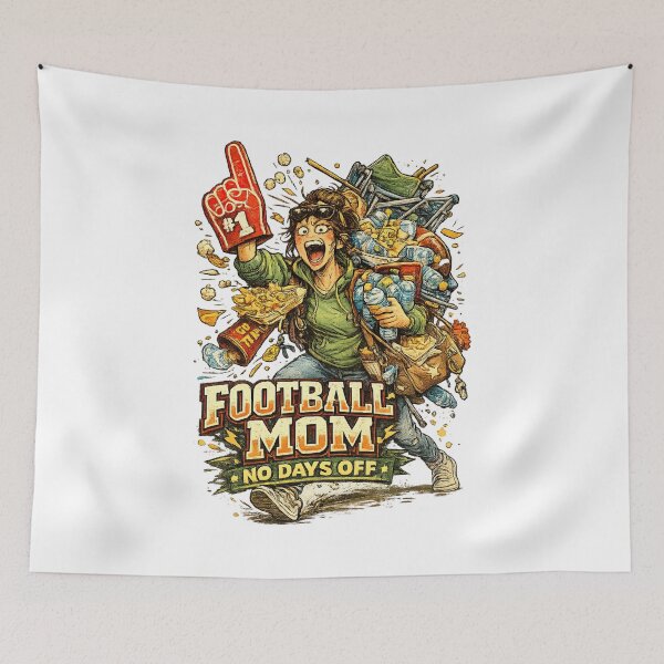Item preview, Football Mom, Retro Vintage Style designed and sold by graphic-genie.