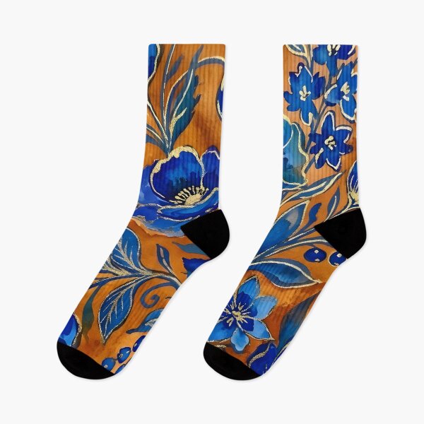 Artikelvorschau, Blaues Blumenmuster entworfen und verkauft von GraphicsClub.