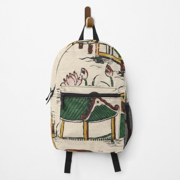 Item preview, Vintage Lotus Boat Painting Traditional Asian  designed and sold by eliramaison.