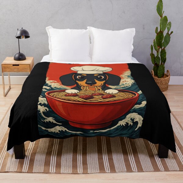 Item preview, Dachshund Ramen Dog Funny Noodle  designed and sold by JordynLadukeg65.