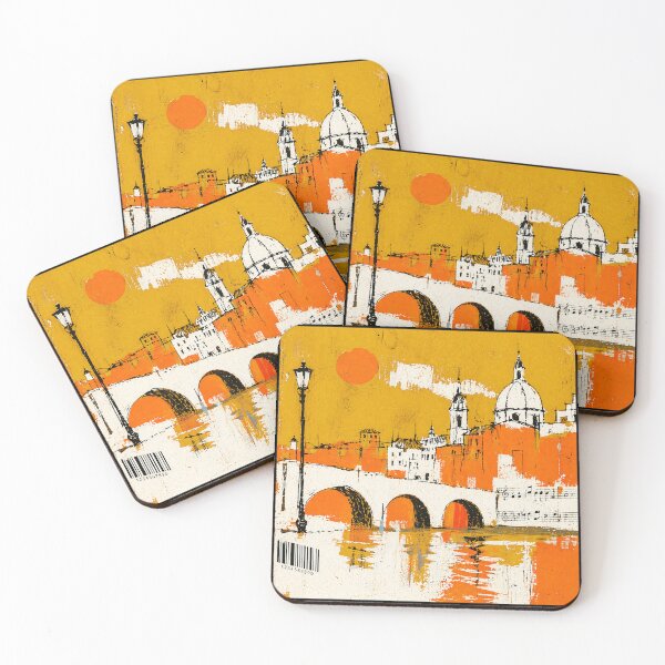 Item preview, Vintage City Bridge Abstract  designed and sold by Modaozushi216.