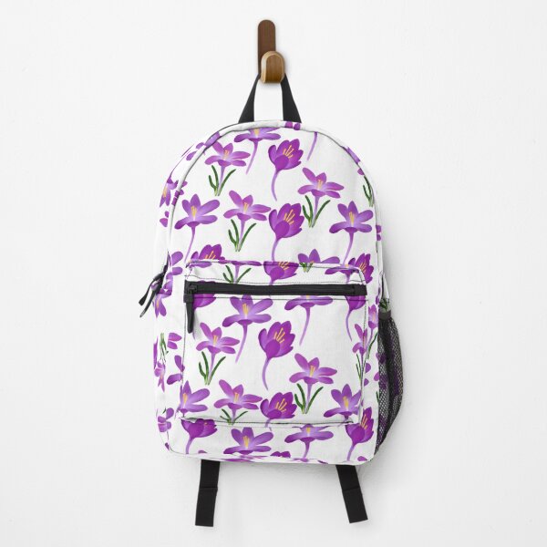Item preview, Purple Crocus and Saffron Meadow - Early Spring Botanical Seamless Pattern designed and sold by Niji Hibana.