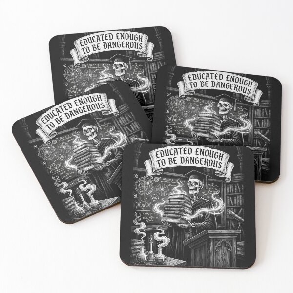 Item preview, Educated Enough To Be Dangerous Skeleton Professor Gothic designed and sold by printedartgoods.
