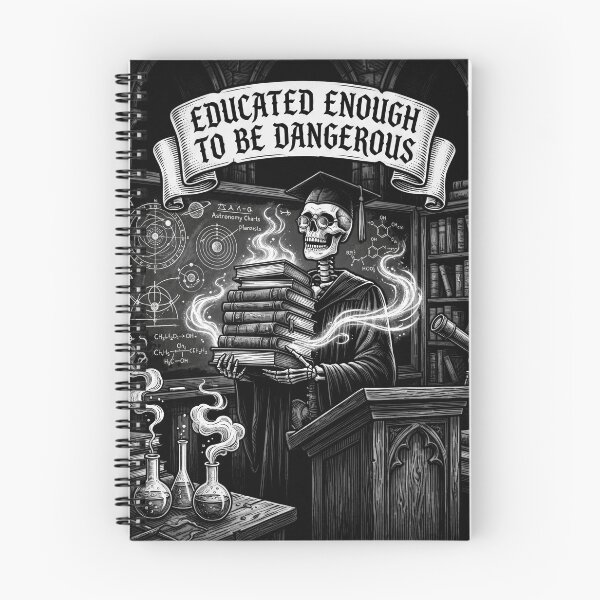 Item preview, Educated Enough To Be Dangerous Skeleton Professor Gothic designed and sold by printedartgoods.