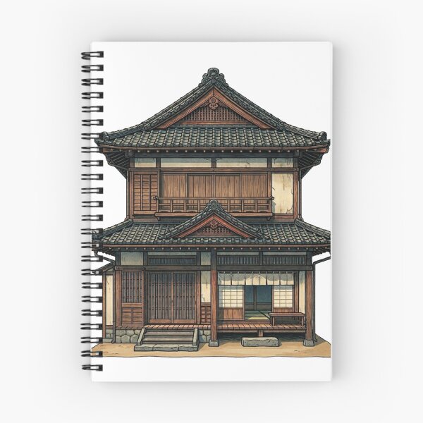 Item preview, Traditional Japanese Wooden House | Ukiyo-e Architecture Art designed and sold by vekotpu.