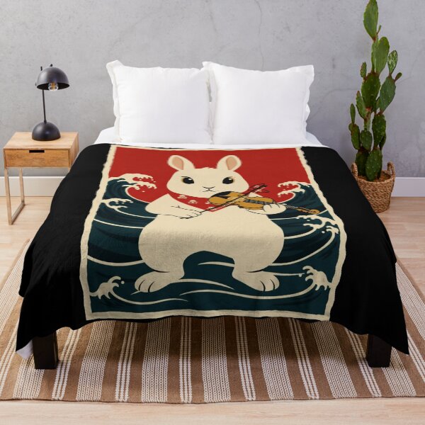 Item preview, Violin Bunny Japanese Wave Poster Style designed and sold by JordynLadukeg65.