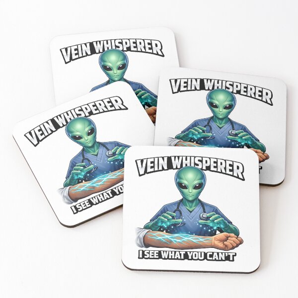 Item preview, Funny Alien Phlebotomist Meme Design Vein Whisperer Blood Draw Tech Humor Gift for Phlebotomy Week Halloween Sci Fi Medical Nerd designed and sold by ClinicalHubs.