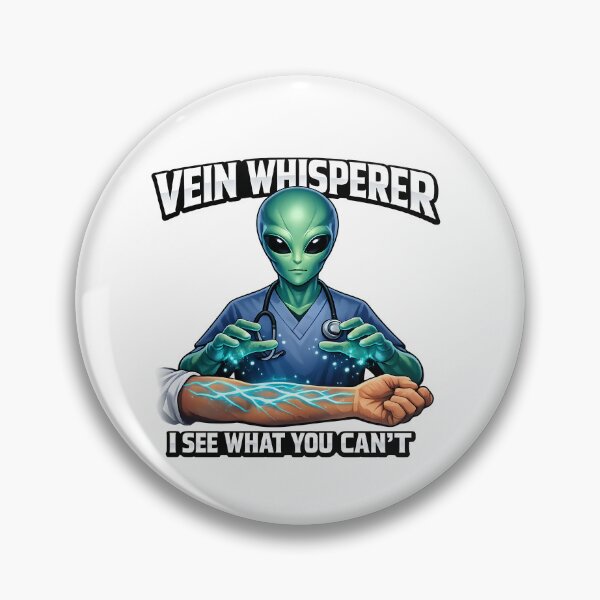 Item preview, Funny Alien Phlebotomist Meme Design Vein Whisperer Blood Draw Tech Humor Gift for Phlebotomy Week Halloween Sci Fi Medical Nerd designed and sold by ClinicalHubs.