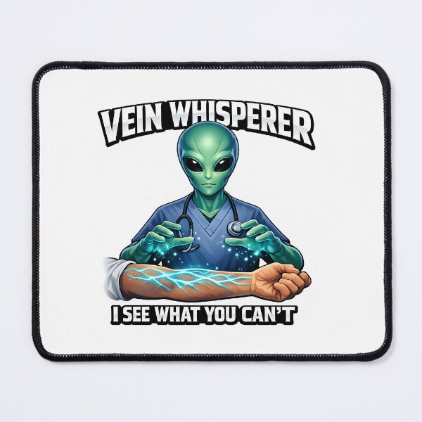 Item preview, Funny Alien Phlebotomist Meme Design Vein Whisperer Blood Draw Tech Humor Gift for Phlebotomy Week Halloween Sci Fi Medical Nerd designed and sold by ClinicalHubs.