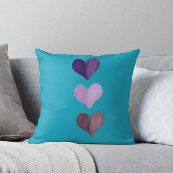 Item preview, Hand- Painted Purple Hearts Trio - Minimalist Boho Aesthetic  designed and sold by digitalbob60.