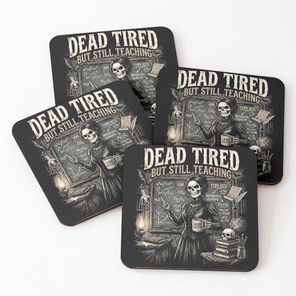 Item preview, Dead Tired But Still Teaching Gothic Skeleton Teacher Victorian designed and sold by printedartgoods.