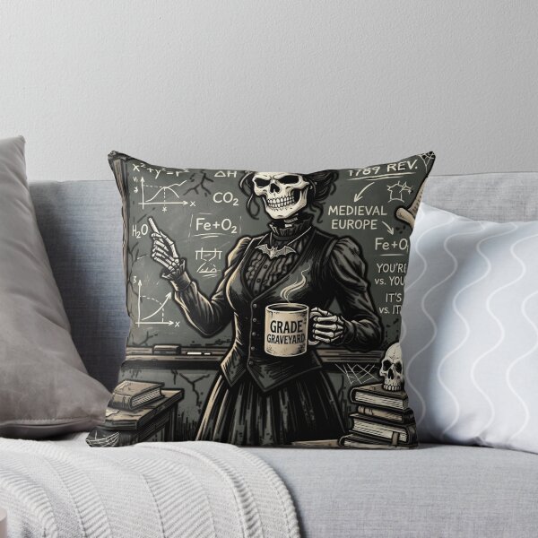 Item preview, Dead Tired But Still Teaching Gothic Skeleton Teacher Victorian designed and sold by printedartgoods.