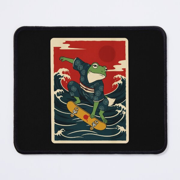 Item preview, Skateboard Frog Japanese Wave Retro designed and sold by JordynLadukeg65.