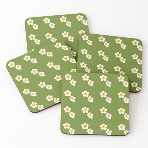 Item preview, Retro Groovy Smiley Daisy Pattern - 70s Flower Power Dopamine Decor designed and sold by Niji Hibana.