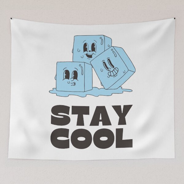 Item preview, Funny Ice Cube Illustration – Stay Cool Quote designed and sold by Anomaly 404 Error.