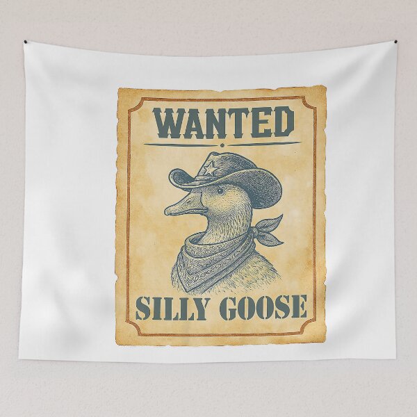 Item preview, Silly Goose Got Too Silly Western Cowboys Wanted Silly Goose T-Shirt_4500x5400 designed and sold by CriseldaBruning.
