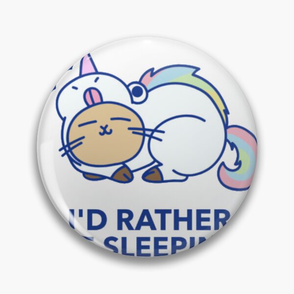 Item preview, I'd Rather Be Sleeping - Kawaii Cat in Unicorn Onesie designed and sold by GenZFashion000.