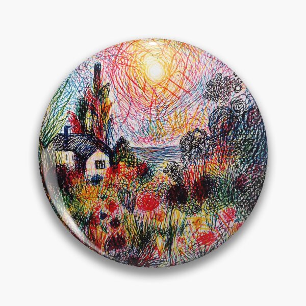 Item preview, Chaotic Garden Sketch with Cottage and Sun designed and sold by Modaozushi216.