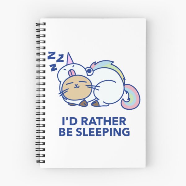 Item preview, I'd Rather Be Sleeping - Kawaii Cat in Unicorn Onesie designed and sold by GenZFashion000.