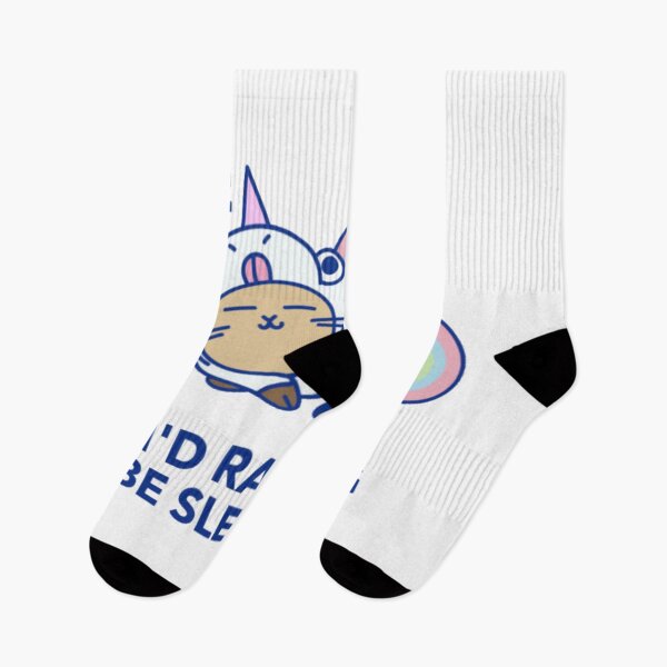 Item preview, I'd Rather Be Sleeping - Kawaii Cat in Unicorn Onesie designed and sold by GenZFashion000.