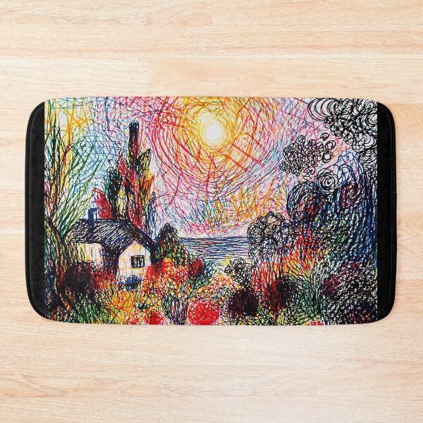 Item preview, Chaotic Garden Sketch with Cottage and Sun designed and sold by Modaozushi216.