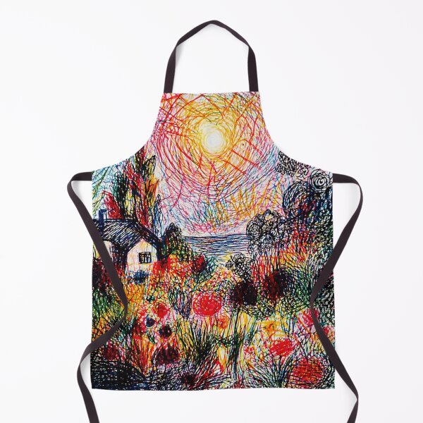 Item preview, Chaotic Garden Sketch with Cottage and Sun designed and sold by Modaozushi216.