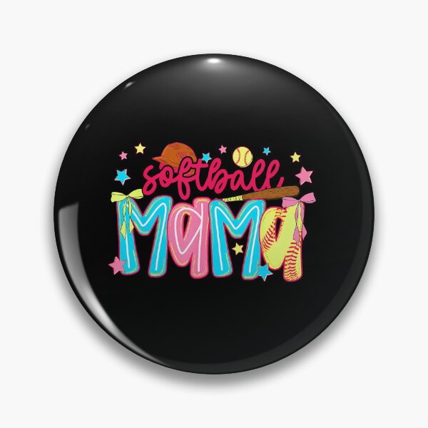 Item preview, Softball Mama Preppy Bow Game Day Style designed and sold by zamiokaline.
