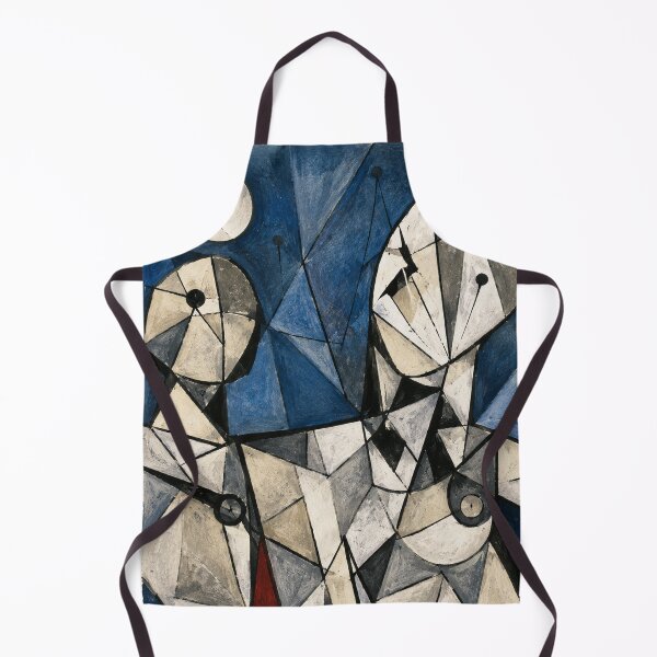 Item preview, Deep Blue Night - Abstract Cubist Figures under the Moon designed and sold by Lifer Art and Design.