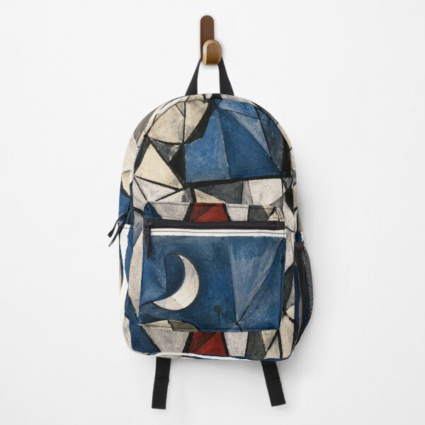 Item preview, Deep Blue Night - Abstract Cubist Figures under the Moon designed and sold by Lifer Art and Design.