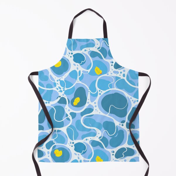 Item preview, Sunny Pool Water and Floating Rubber Ducks - Playful Kitsch Seamless Pattern designed and sold by Niji Hibana.