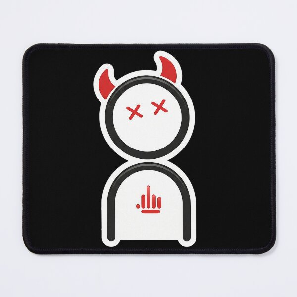Item preview, Rebel Devil Doodle Sticker - Edgy Minimalist Demon Art designed and sold by ifundesign.