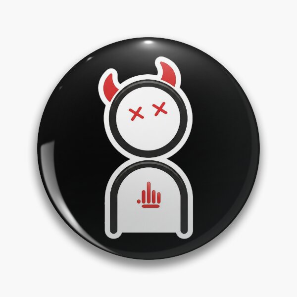 Item preview, Rebel Devil Doodle Sticker - Edgy Minimalist Demon Art designed and sold by ifundesign.
