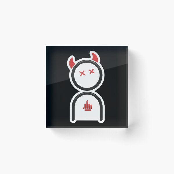 Item preview, Rebel Devil Doodle Sticker - Edgy Minimalist Demon Art designed and sold by ifundesign.