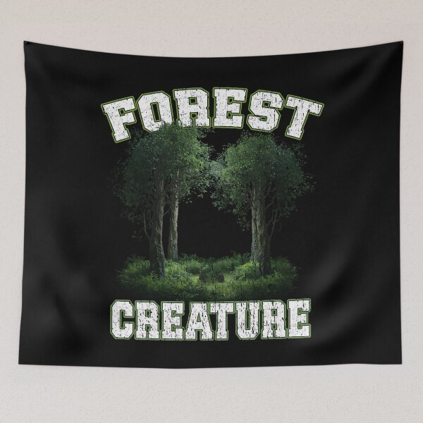 Item preview, Forest Creature - Distressed Nature Trees nature lover off-grid living forest bathing enjoy the wilderness cottage life designed and sold by Jt41.