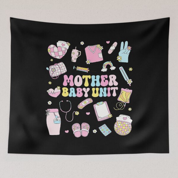 Item preview, Mother Baby Unit Nurse Cute Pastel Collage designed and sold by zamiokaline.